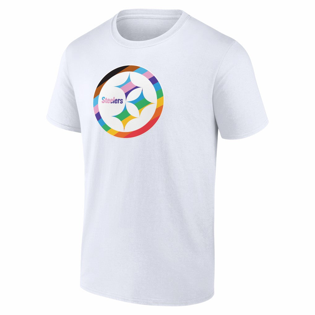 Pittsburgh Steelers Logo Pride T-Shirt White | NFL