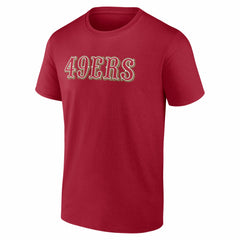 San Francisco 49ers #1 Dad Jersey T-Shirt Scarlet | NFL