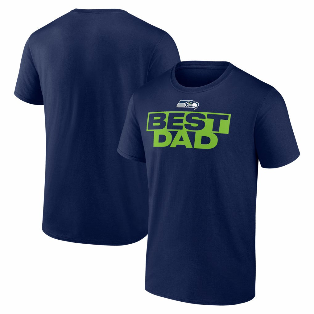 Seattle Seahawks Greatest Dad T-Shirt College Navy | NFL