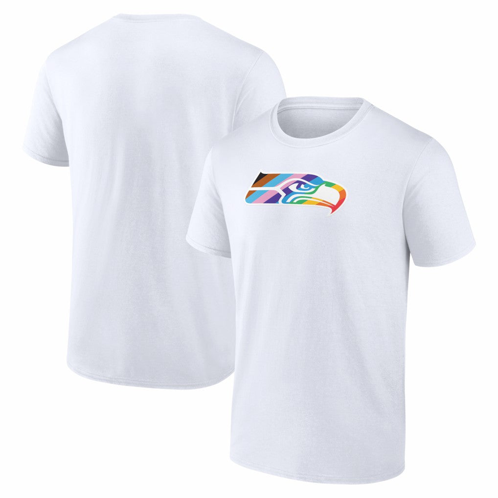 Seattle Seahawks Logo Pride T-Shirt White | NFL