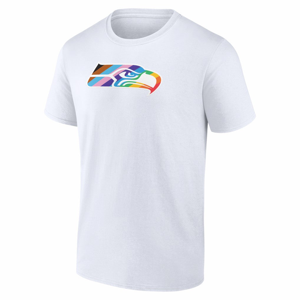 Seattle Seahawks Logo Pride T-Shirt White | NFL