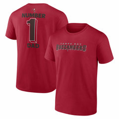 Tampa Bay Buccaneers #1 Dad Jersey T-Shirt Red | NFL
