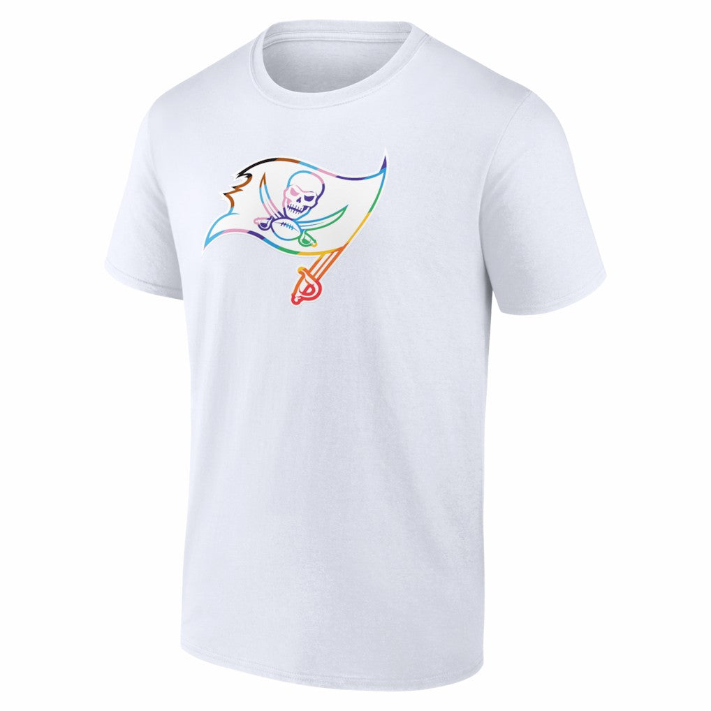 Tampa Bay Buccaneers Logo Pride T-Shirt White | NFL