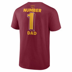 Washington Commanders #1 Dad Jersey T-Shirt Burgundy | NFL