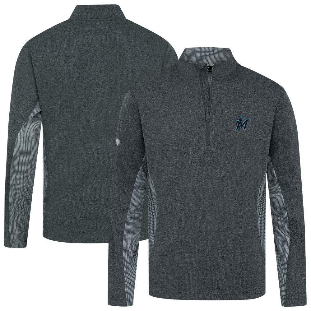 Miami Marlins Levelwear Waffle Insignia 2.0 Quarter-Zip Pullover - MLB