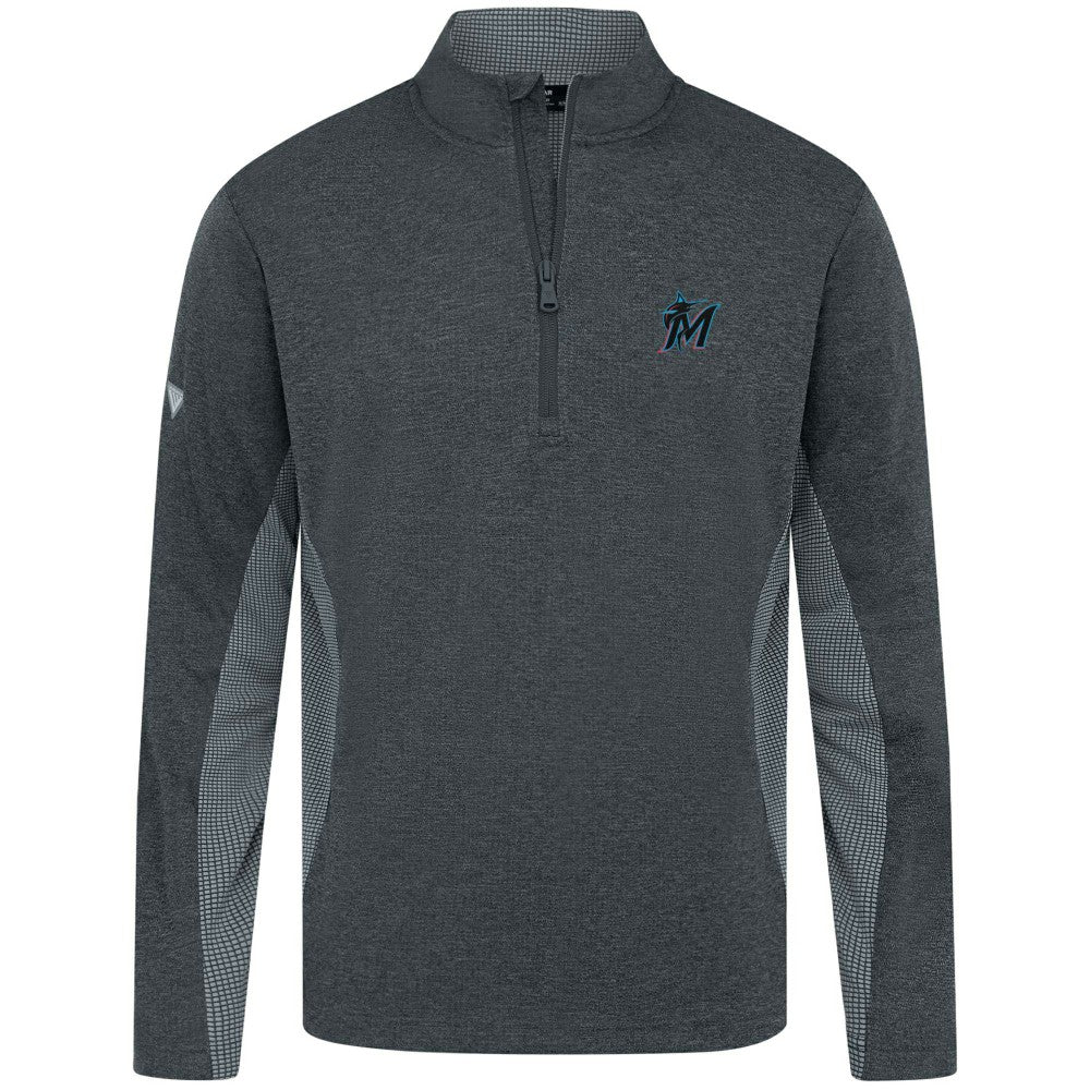 Miami Marlins Levelwear Waffle Insignia 2.0 Quarter-Zip Pullover - MLB