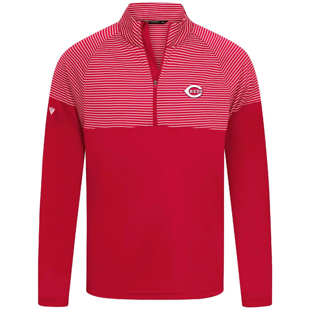 Cincinnati Reds Levelwear Classic Stripes Insignia 2.0 Pullover - MLB