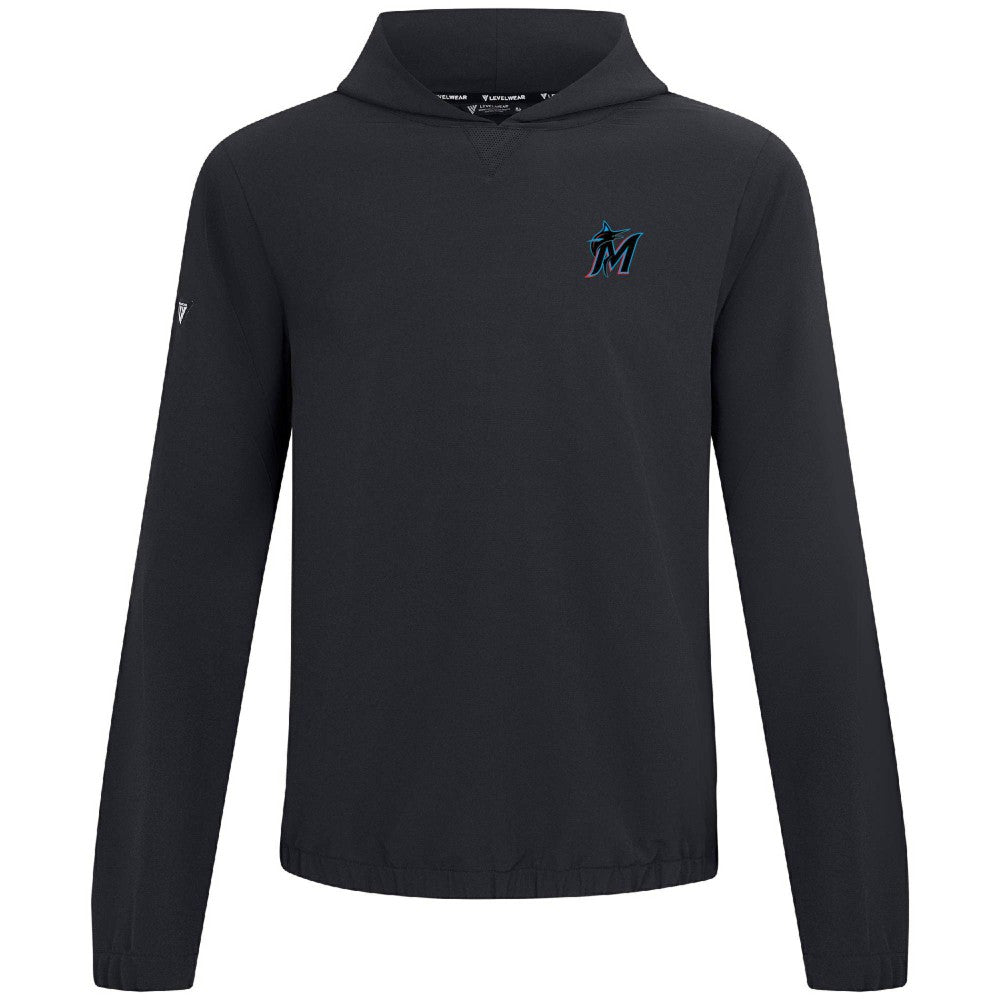 Miami Marlins Levelwear Action Insignia 2.0 Pullover Hoodie - MLB