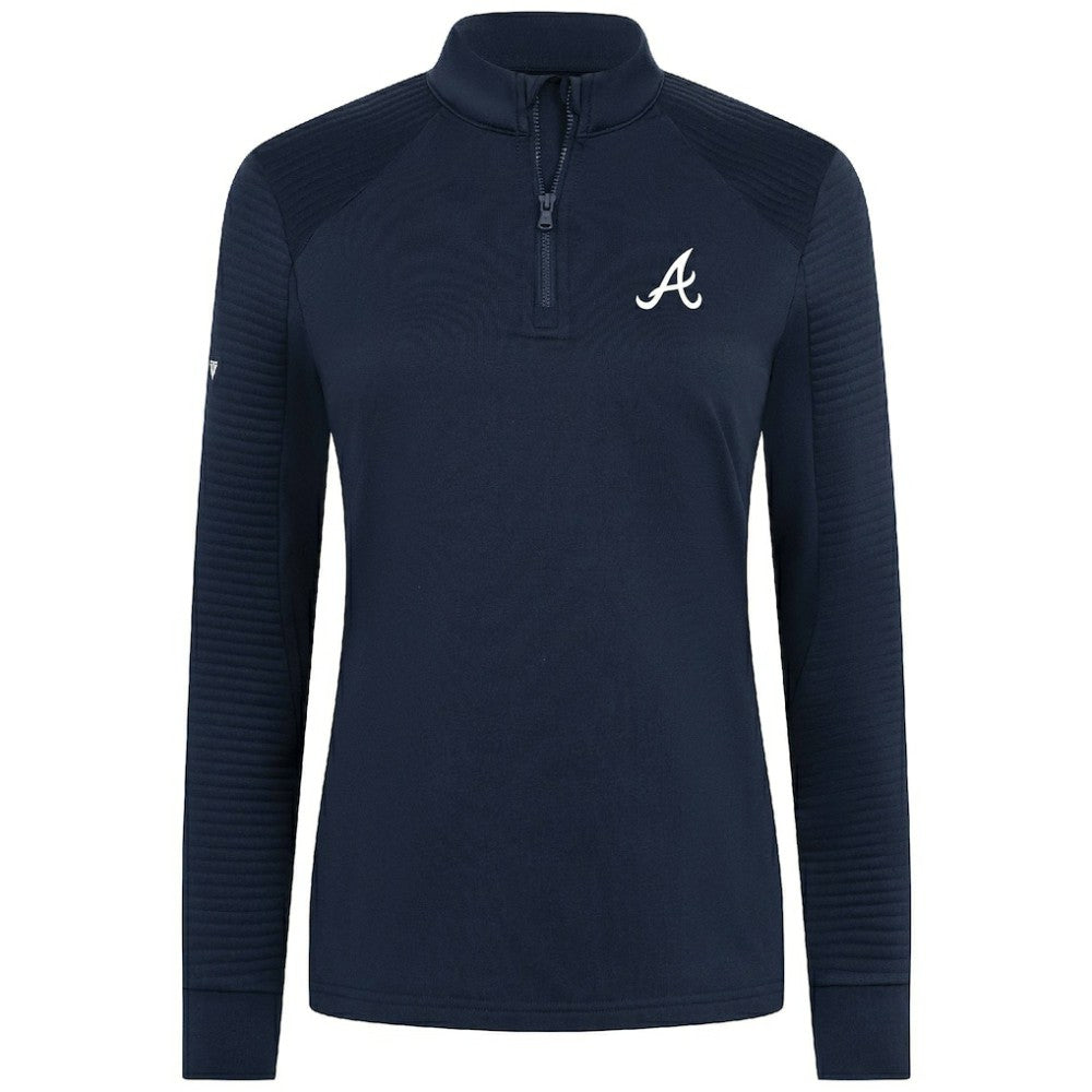 Atlanta Braves Levelwear Women's Power Insignia 2.0 Quarter-Zip Pullover Top - MLB