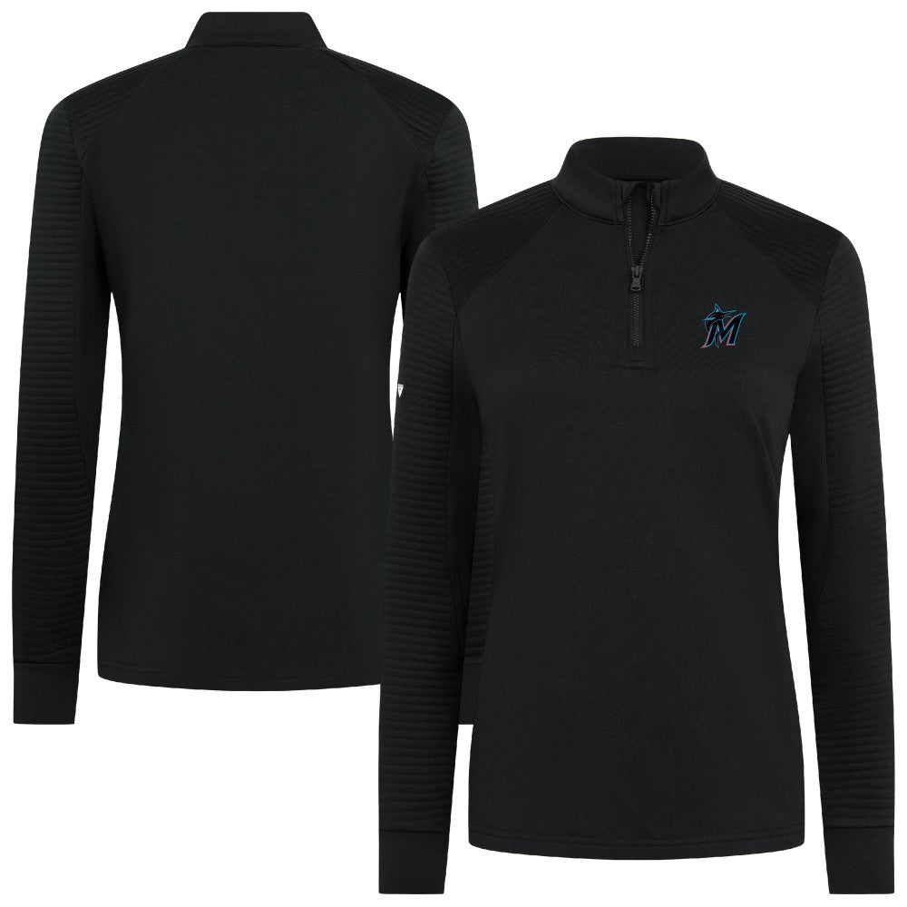 Miami Marlins Levelwear Women's Power Insignia 2.0 Quarter-Zip Pullover Top - MLB