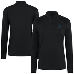 Miami Marlins Levelwear Women's Power Insignia 2.0 Quarter-Zip Pullover Top - MLB
