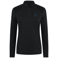 Miami Marlins Levelwear Women's Power Insignia 2.0 Quarter-Zip Pullover Top - MLB