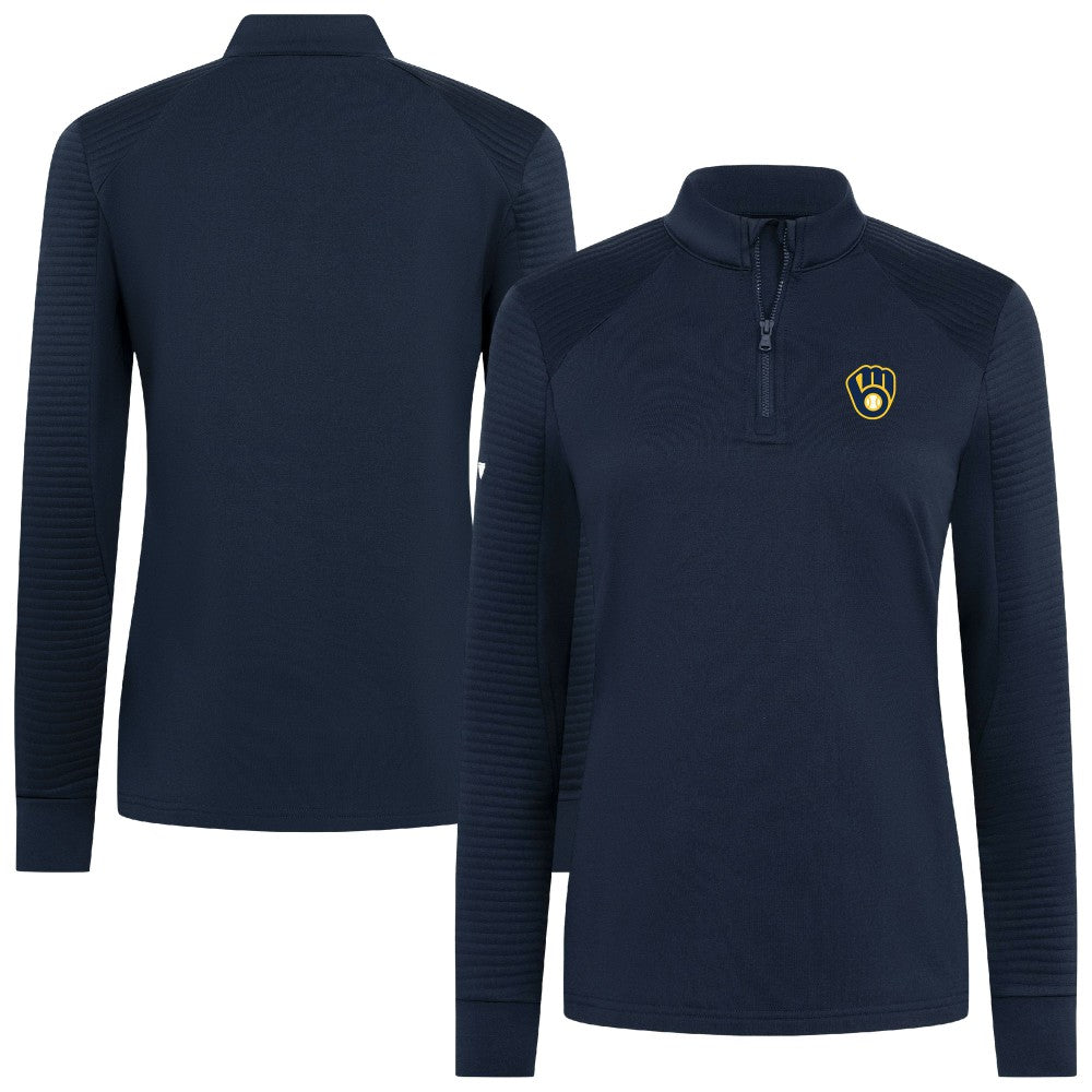 Milwaukee Brewers Levelwear Women's Power Insignia 2.0 Quarter-Zip Pullover Top - MLB