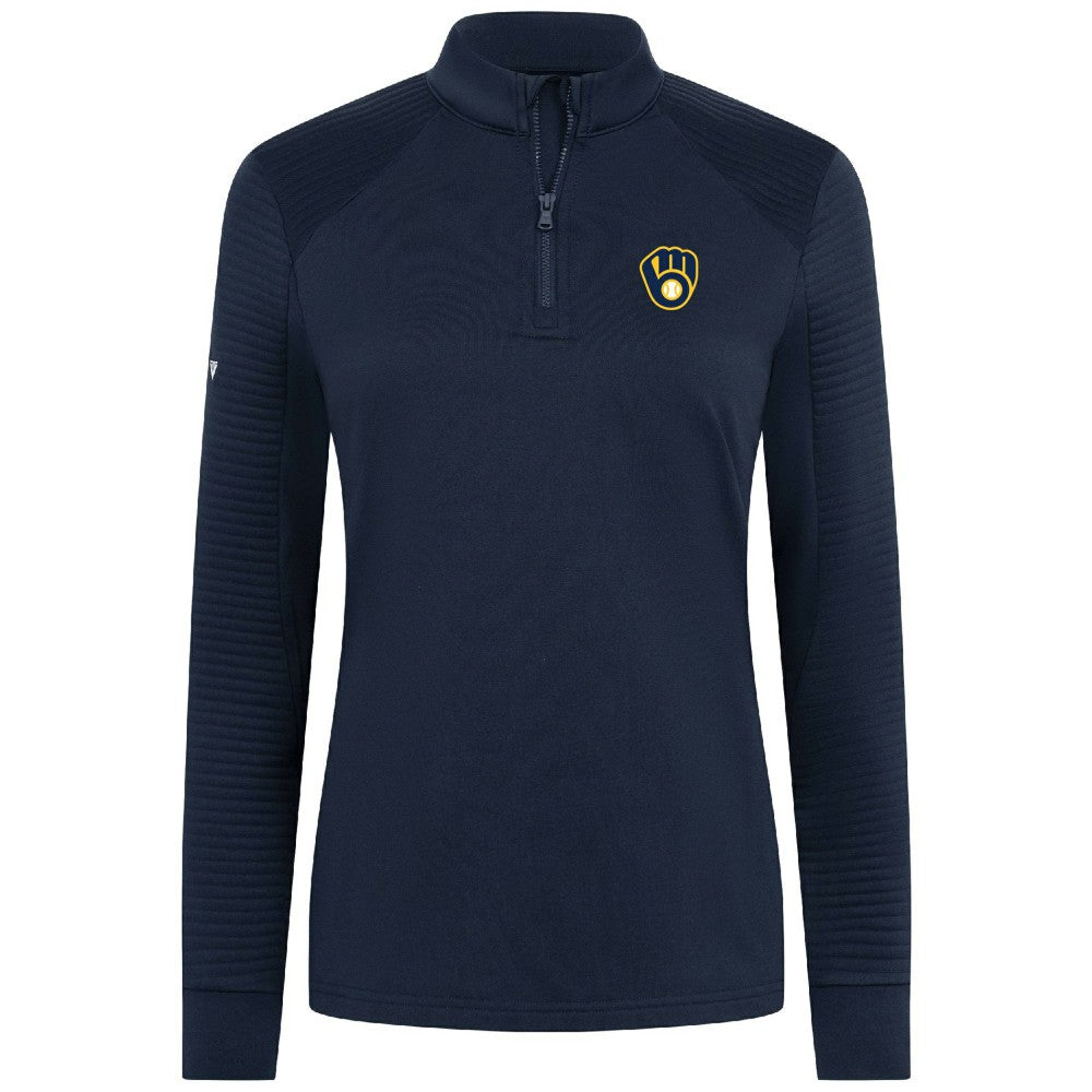 Milwaukee Brewers Levelwear Women's Power Insignia 2.0 Quarter-Zip Pullover Top - MLB