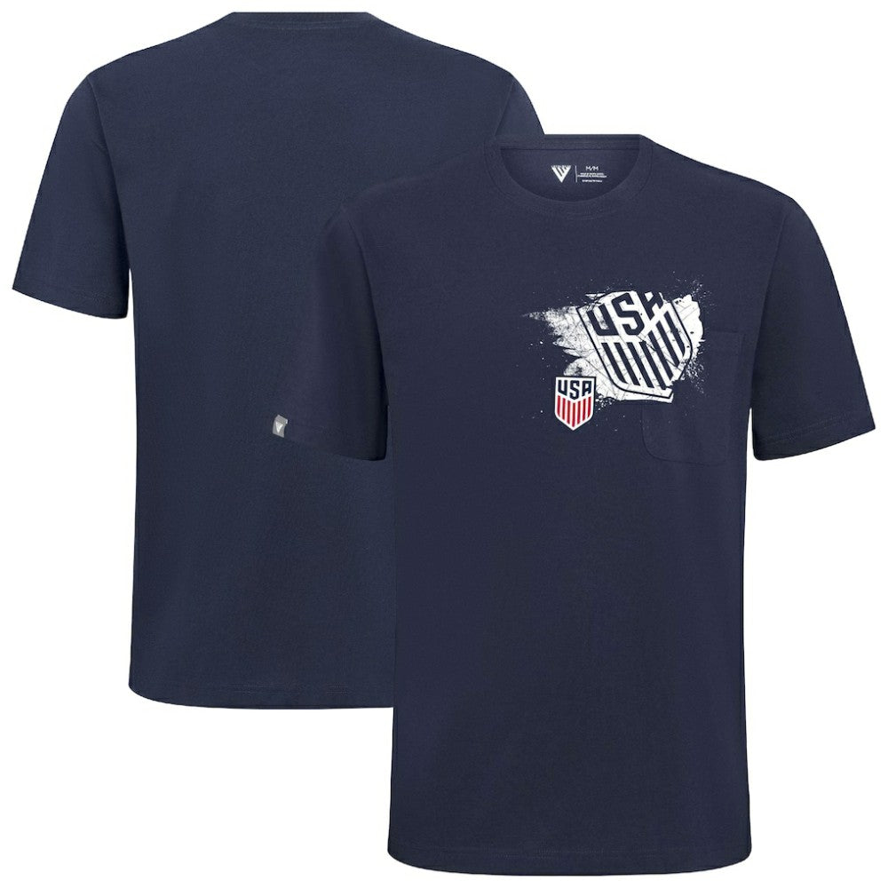 USMNT Levelwear Focal Blasted T-Shirt Navy - FIFA World CUP