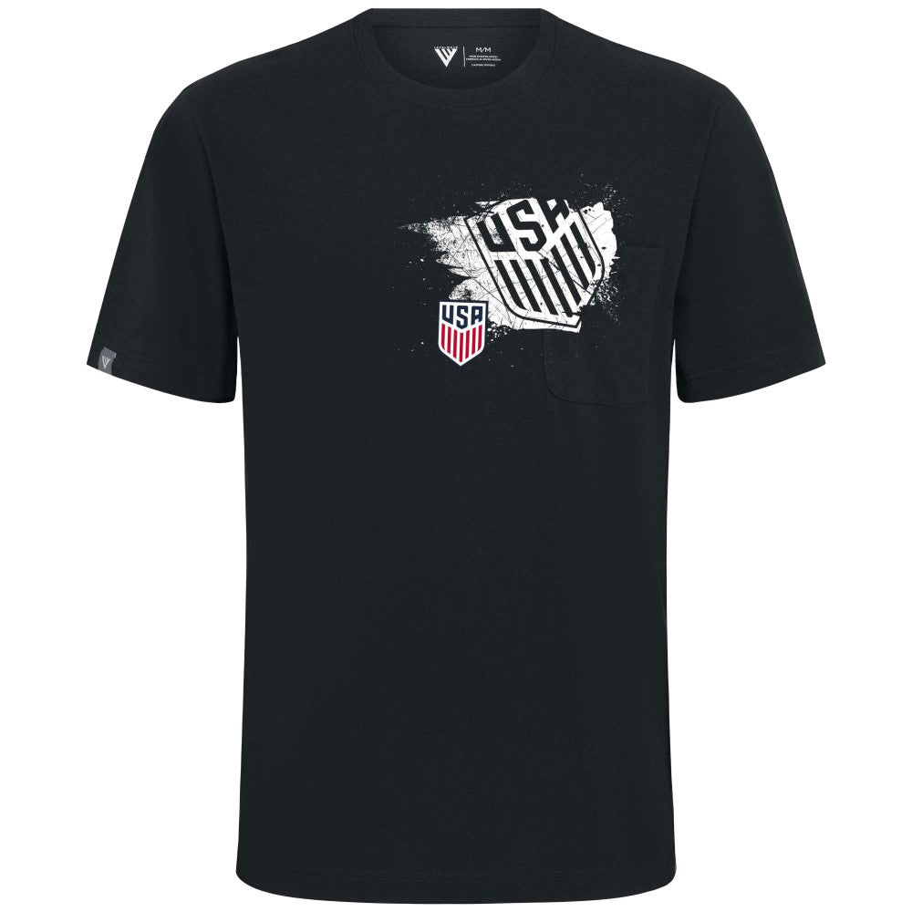 USMNT Levelwear Focal Blasted T-Shirt Black - FIFA World CUP