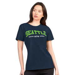 Seattle Seahawks G-III 4Her by Carl Banks Women's Super-Slim Lightweight Winning Crew T-Shirt Navy | NFL