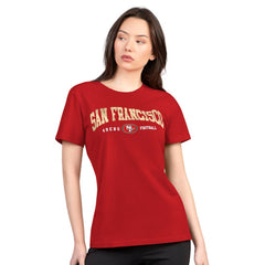 San Francisco 49ers G-III 4Her by Carl Banks Women's Super-Slim Lightweight Winning Crew T-Shirt Scarlet | NFL