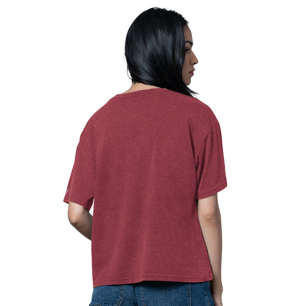 Washington Commanders Starter Women's Oversized Hall of Fame T-Shirt Heather Burgundy | NFL