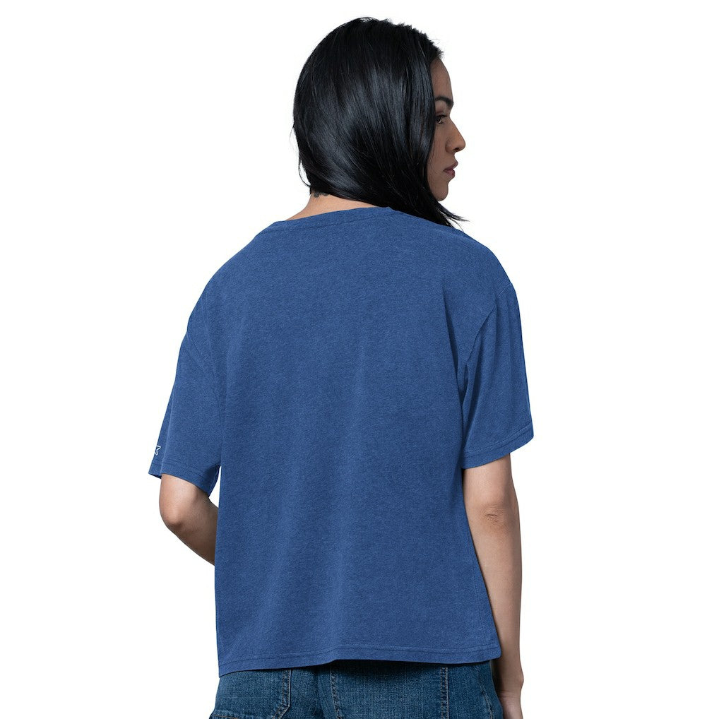 Buffalo Bills Starter Women's Oversized Hall of Fame T-Shirt Heather Royal | NFL