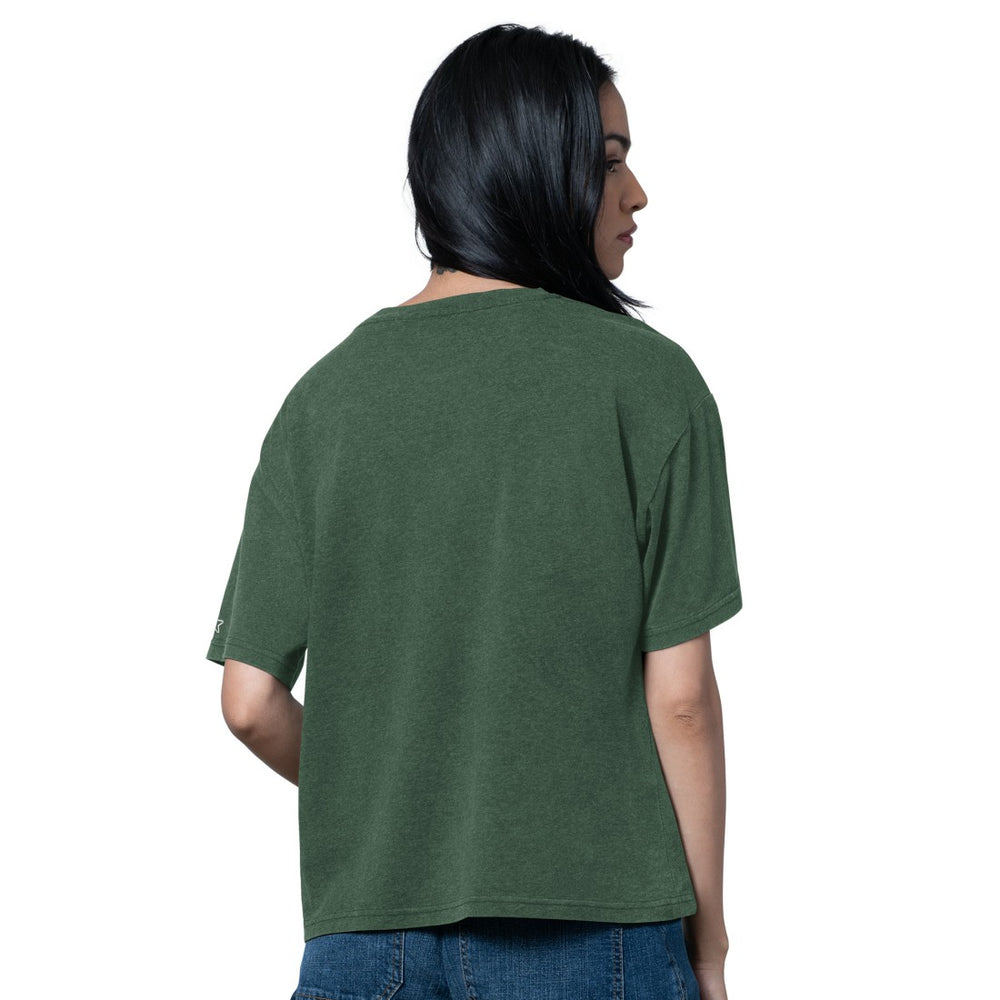 Green Bay Packers Starter Women's Oversized Hall of Fame T-Shirt Heather Green | NFL