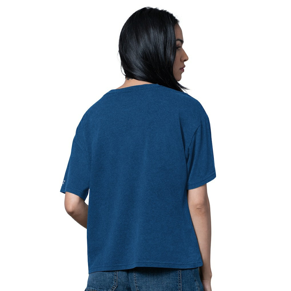 Indianapolis Colts Starter Women's Oversized Hall of Fame T-Shirt Heather Royal | NFL