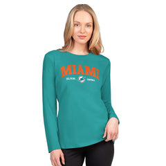 Miami Dolphins G-III 4Her by Carl Banks Women's Best Play Long Sleeve T-Shirt Aqua | NFL
