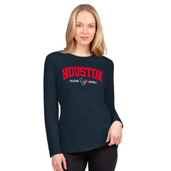 Houston Texans G-III 4Her by Carl Banks Women's Best Play Long Sleeve T-Shirt Navy | NFL