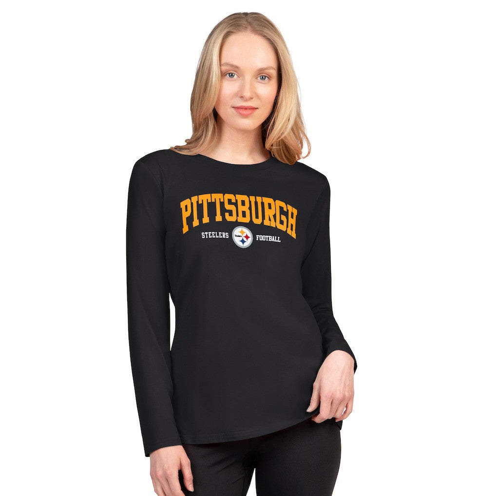Pittsburgh Steelers G-III 4Her by Carl Banks Women's Best Play Long Sleeve T-Shirt Black | NFL