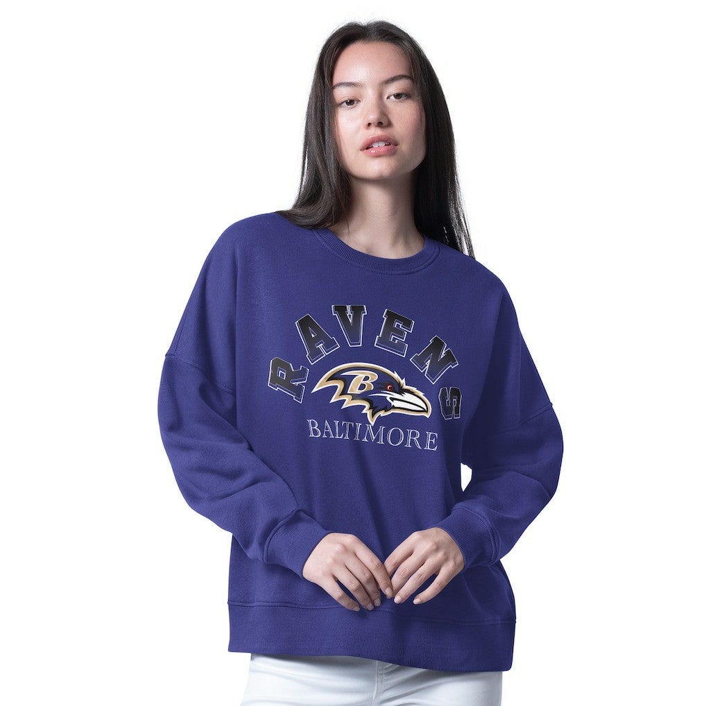 Baltimore Ravens G-III 4Her by Carl Banks Women's Oversized Feud Sweatshirt Purple | NFL