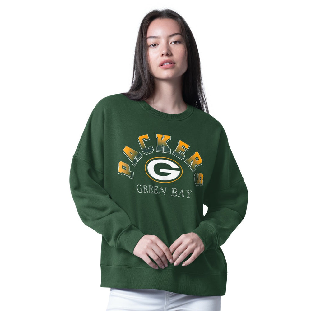 Green Bay Packers G-III 4Her by Carl Banks Women's Oversized Feud Sweatshirt Green | NFL