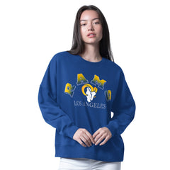 Los Angeles Rams G-III 4Her by Carl Banks Women's Oversized Feud Sweatshirt Royal | NFL