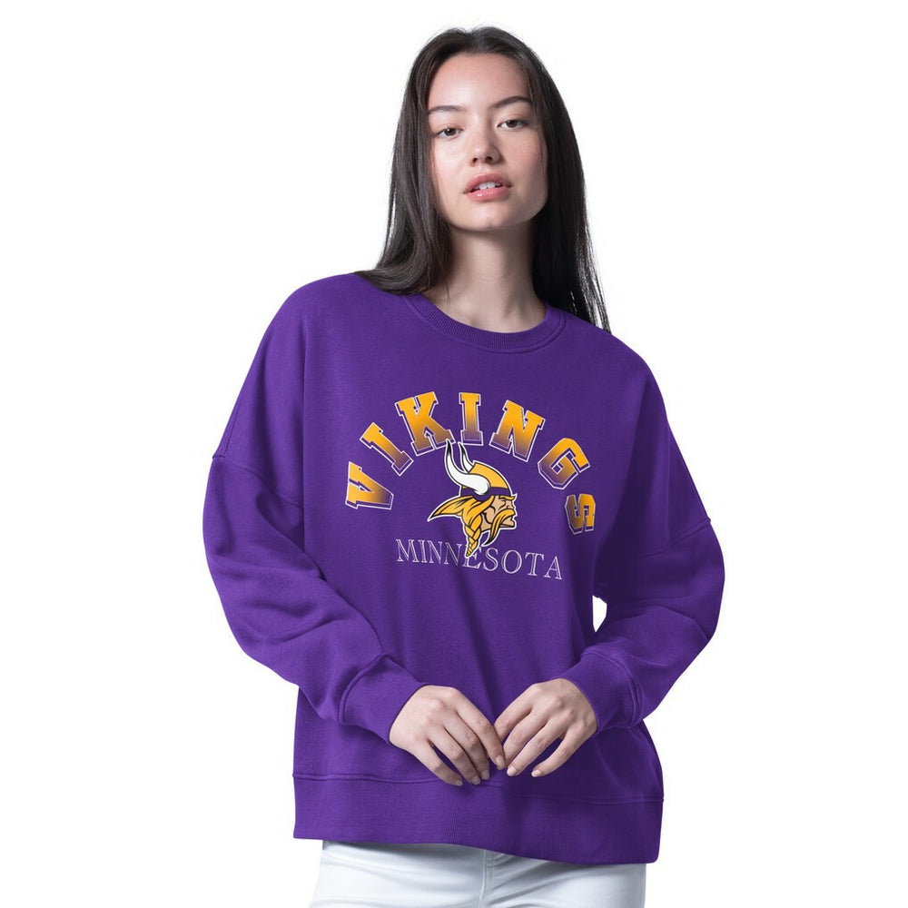 Minnesota Vikings G-III 4Her by Carl Banks Women's Oversized Feud Sweatshirt Purple | NFL