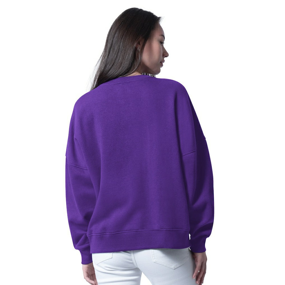 Minnesota Vikings G-III 4Her by Carl Banks Women's Oversized Feud Sweatshirt Purple | NFL