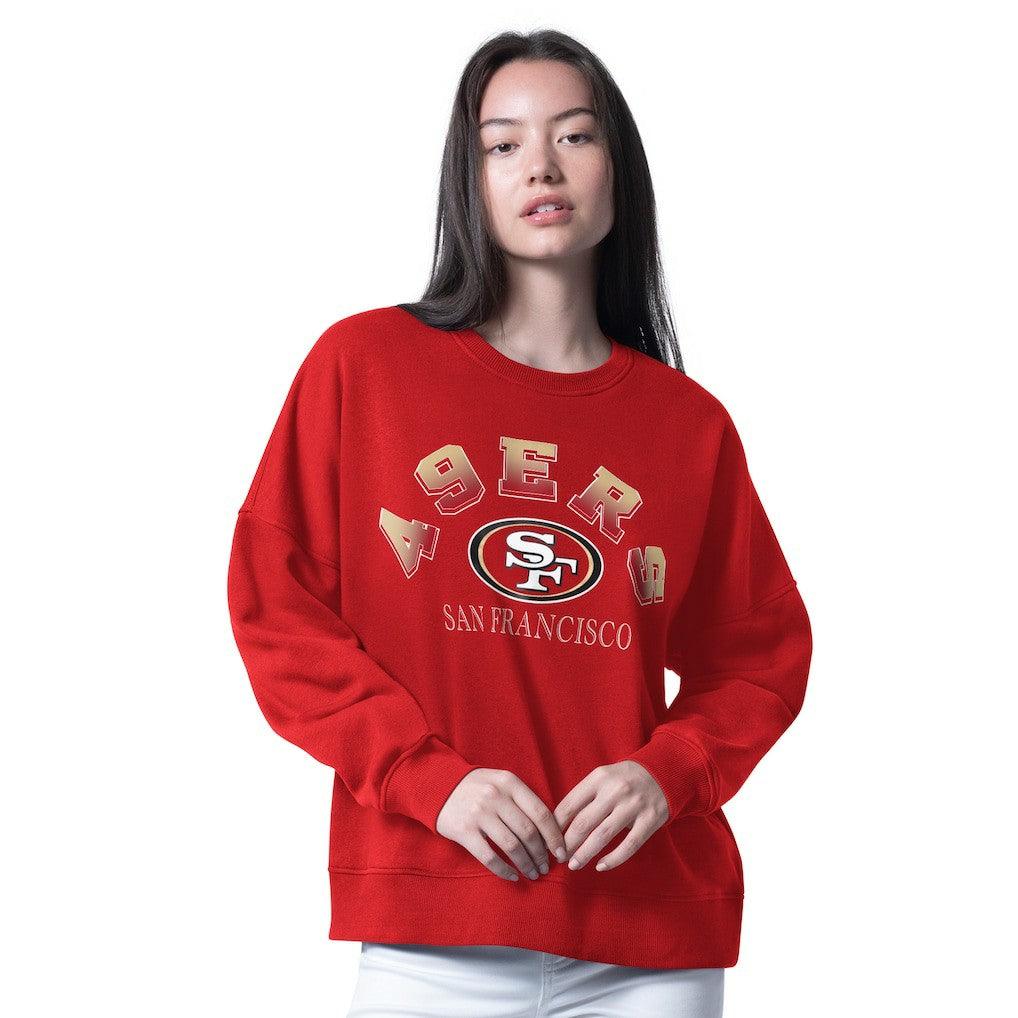 San Francisco 49ers G-III 4Her by Carl Banks Women's Oversized Feud Sweatshirt Scarlet | NFL