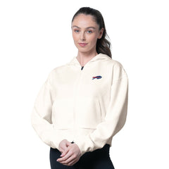 Buffalo Bills MSX by Michael Strahan Women's Eleanor Full-Zip Hoodie Cream | NFL