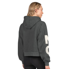 New Orleans Saints Starter Women's Star Player Cropped Fleece Pullover Hoodie Heather Charcoal | NFL