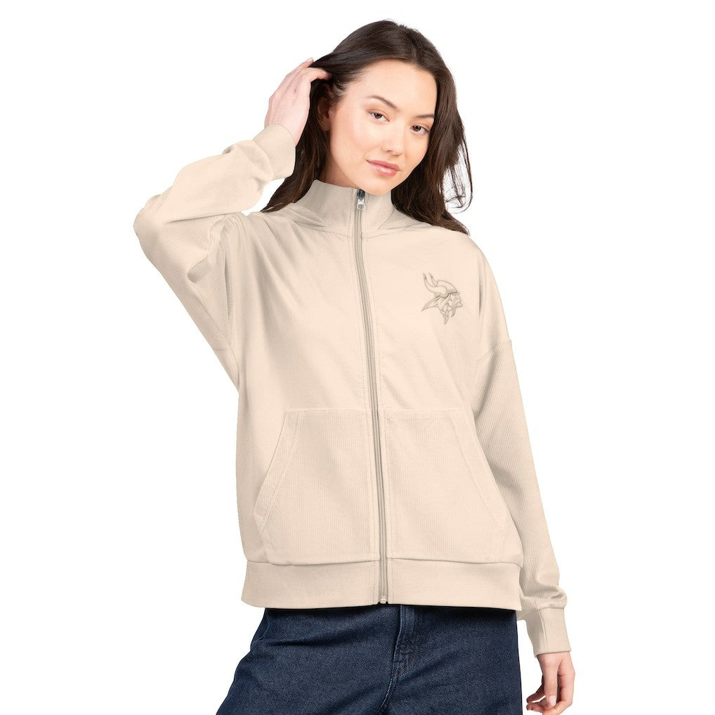 Minnesota Vikings G-III 4Her by Carl Banks Women's Rookie Full-Zip Hoodie Tan | NFL