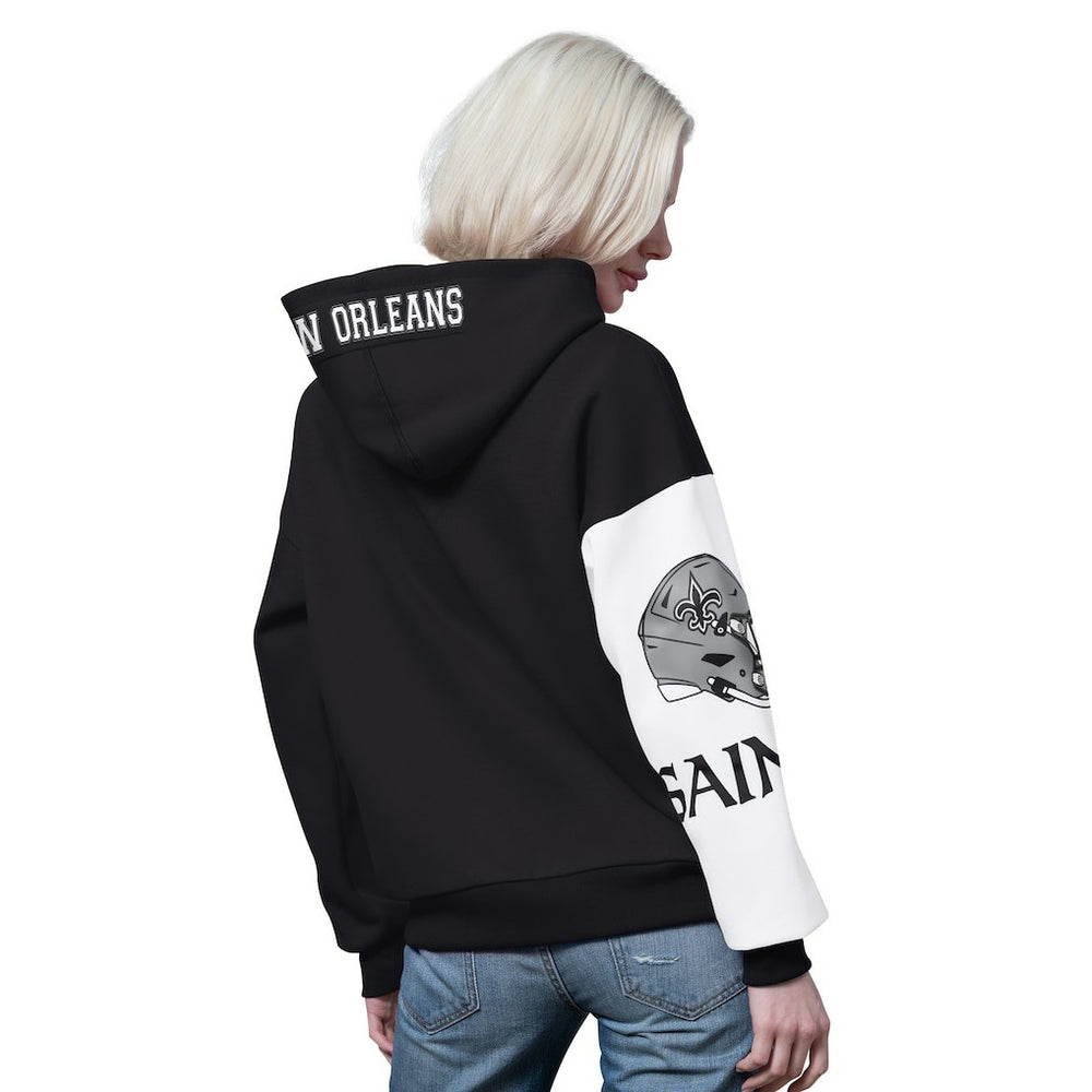 New Orleans Saints Starter Women's 4th Down Full-Zip Hoodie Black | NFL