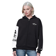 Baltimore Ravens Starter Women's 4th Down Full-Zip Hoodie Black | NFL