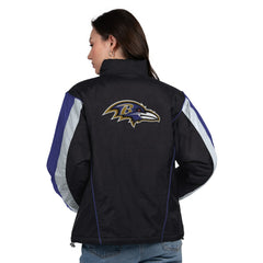 Baltimore Ravens Starter Women's Thursday Night Gridiron Half-Zip Jacket Black/Purple | NFL