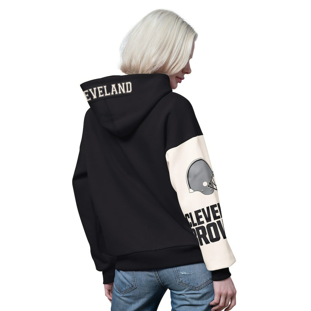 Cleveland Browns Starter Women's 4th Down Full-Zip Hoodie Black | NFL