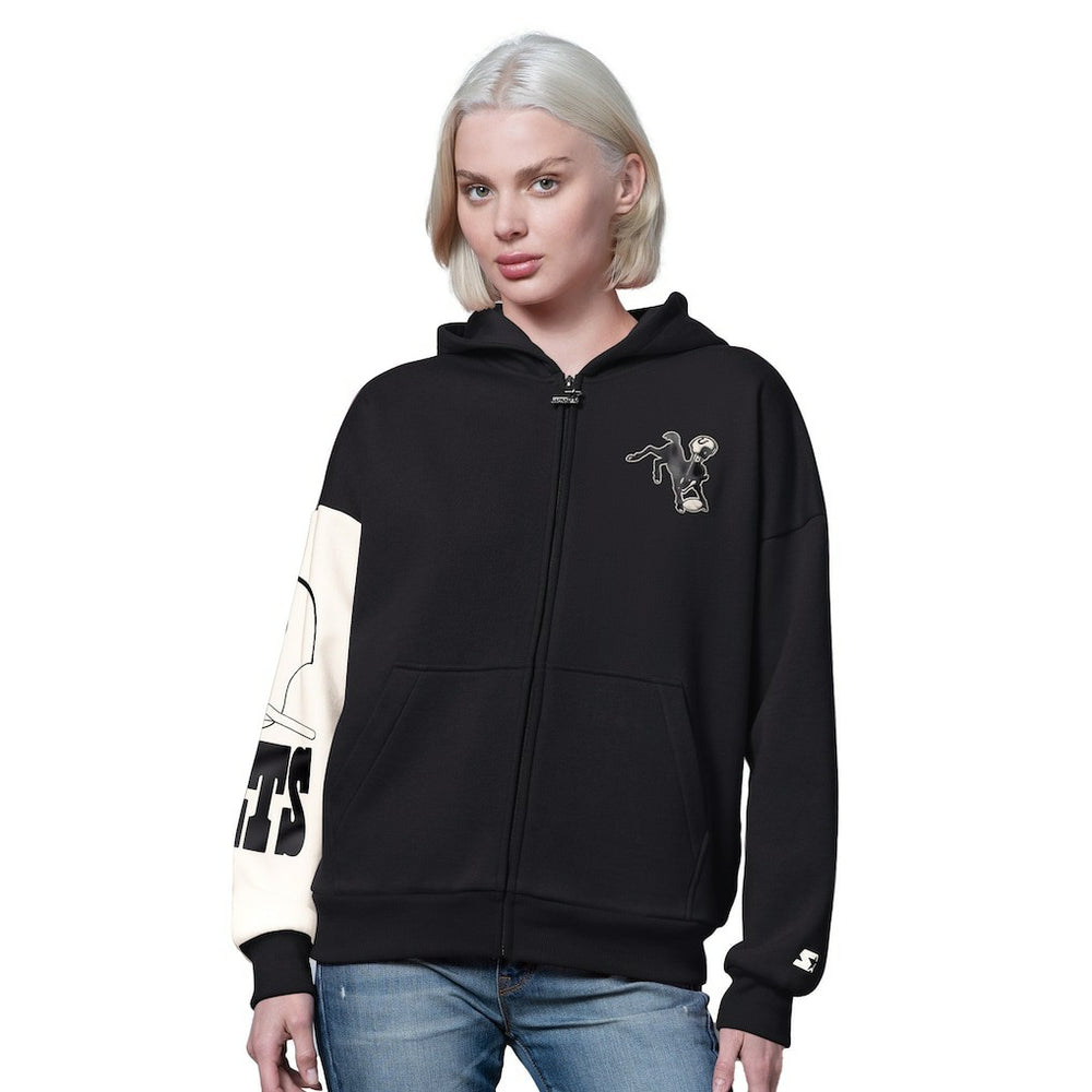 Indianapolis Colts Starter Women's 4th Down Full-Zip Hoodie Black | NFL