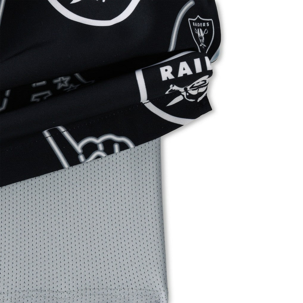 Las Vegas Raiders Chubbies The Neon 5.5" Classic Lined Swim Trunks Black | NFL