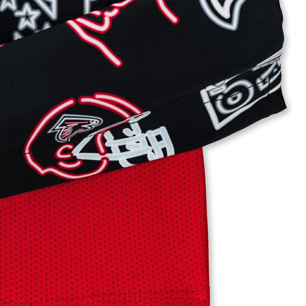 Atlanta Falcons Chubbies The Neon 5.5" Classic Lined Swim Trunks Black | NFL