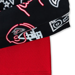 Atlanta Falcons Chubbies The Neon 5.5" Classic Lined Swim Trunks Black | NFL