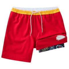 Kansas City Chiefs Chubbies 5.5" Classic Lined Swim Trunks Red | NFL