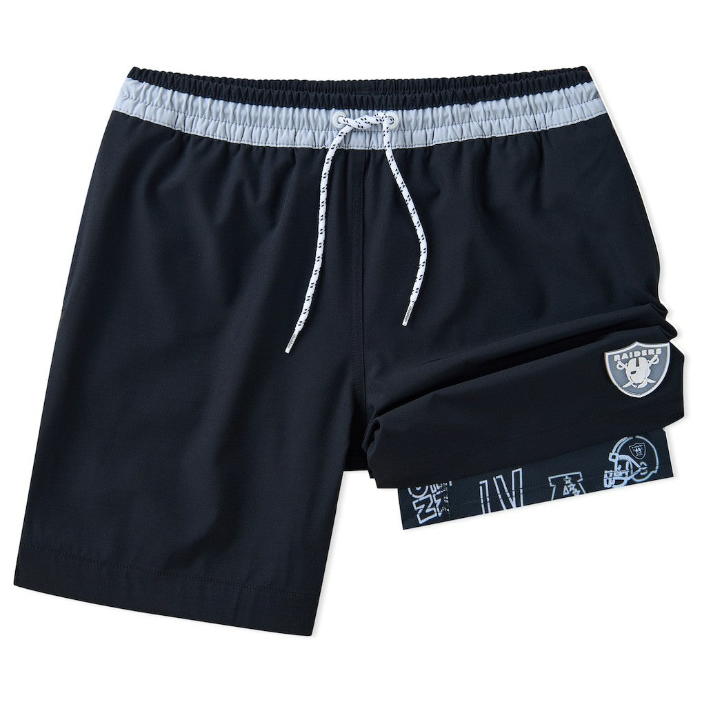Las Vegas Raiders Chubbies 5.5" Classic Lined Swim Trunks Black | NFL