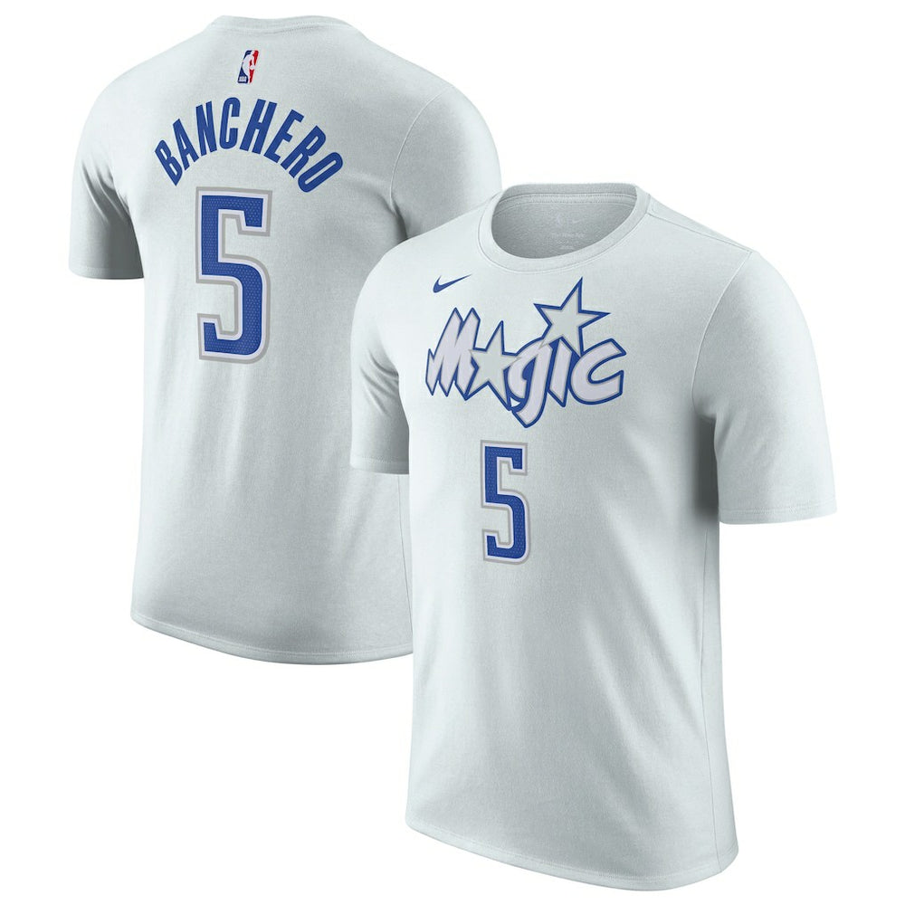Paolo Banchero Orlando Magic Unisex 2025/26 City Edition Name & Number T-Shirt Silver - NBA
