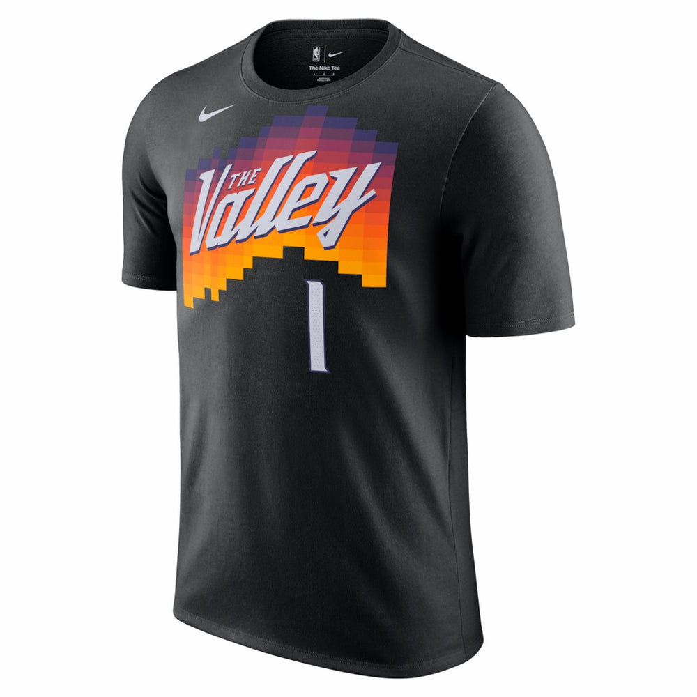 Devin Booker Phoenix Suns Unisex 2025/26 City Edition Name & Number T-Shirt Black - NBA